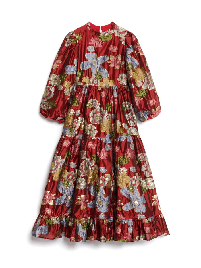 Womenswear Dresses Sister Jane DREAM Ruby Jacquard Maxi Dress Burgundy Red Womenswear Dresses Sister Jane DREAM Ruby Jacquard Maxi Dress Burgundy Red