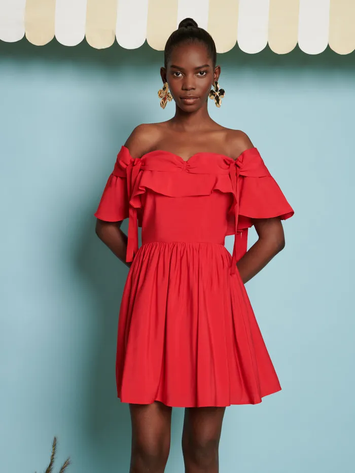 Womenswear Dresses Sister Jane DREAM Watermelon Bow Mini Dress Ruby Red