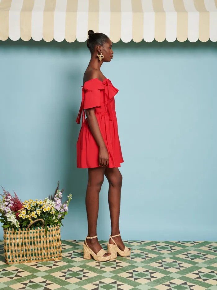 Womenswear Dresses Sister Jane DREAM Watermelon Bow Mini Dress Ruby Red Womenswear Dresses Sister Jane DREAM Watermelon Bow Mini Dress Ruby Red