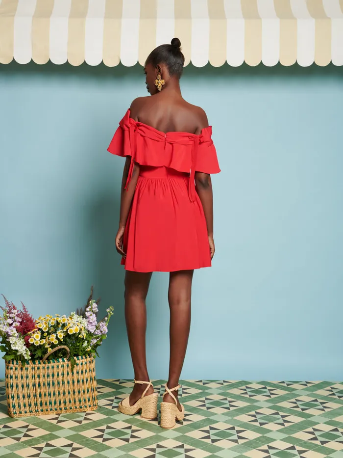 Womenswear Dresses Sister Jane DREAM Watermelon Bow Mini Dress Ruby Red Womenswear Dresses Sister Jane DREAM Watermelon Bow Mini Dress Ruby Red