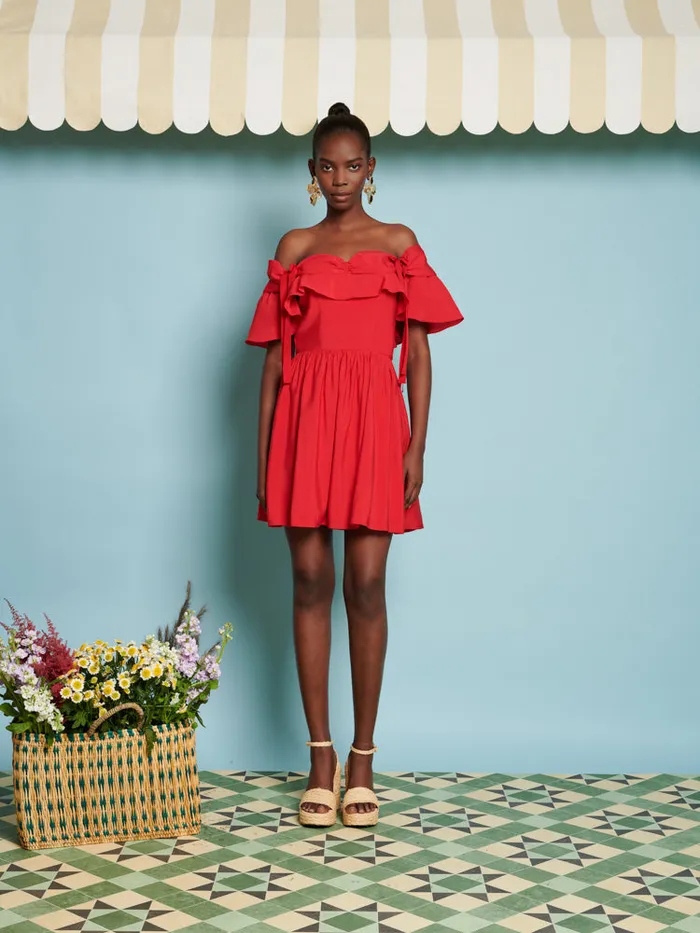 Womenswear Dresses Sister Jane DREAM Watermelon Bow Mini Dress Ruby Red Womenswear Dresses Sister Jane DREAM Watermelon Bow Mini Dress Ruby Red
