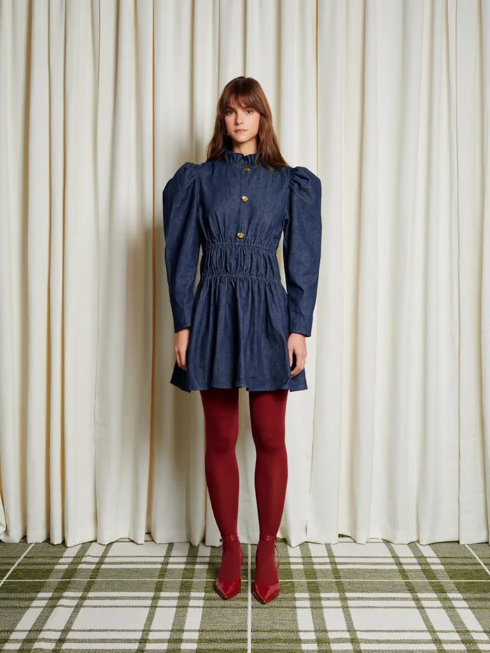 Womenswear Dresses Sister Jane Ghospell Dallin Denim Mini Dress Indigo Blue Womenswear Dresses Sister Jane Ghospell Dallin Denim Mini Dress Indigo Blue