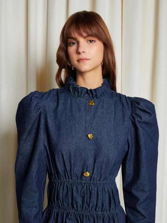 Womenswear Dresses Sister Jane Ghospell Dallin Denim Mini Dress Indigo Blue Womenswear Dresses Sister Jane Ghospell Dallin Denim Mini Dress Indigo Blue