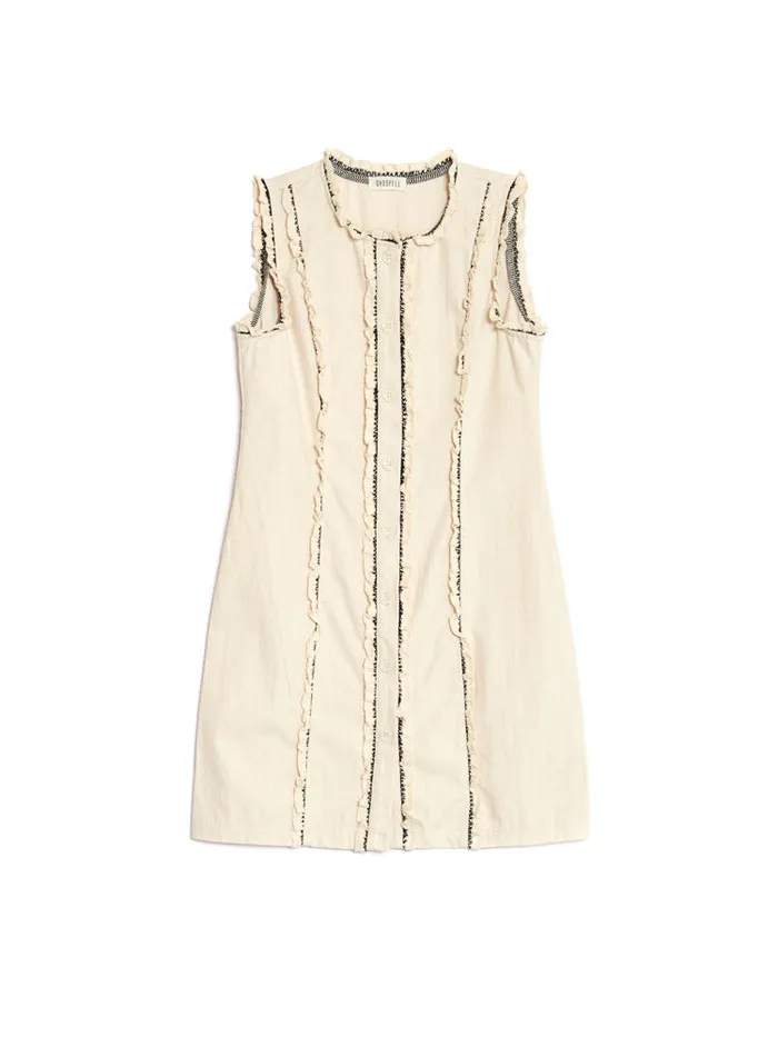 Womenswear Dresses Sister Jane Ghospell Donna Trimmed Mini Dress Parchment Beige Womenswear Dresses Sister Jane Ghospell Donna Trimmed Mini Dress Parchment Beige