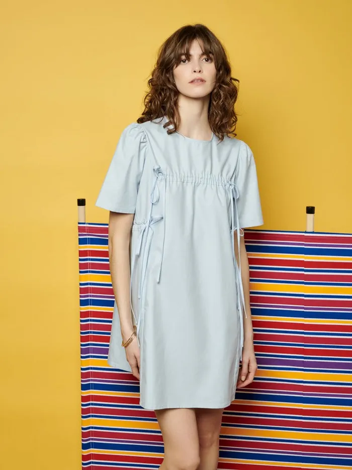 Womenswear Dresses Sister Jane Ghospell Helen Drawstring Mini Dress Bit Of Blue