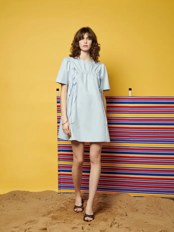 Womenswear Dresses Sister Jane Ghospell Helen Drawstring Mini Dress Bit Of Blue Womenswear Dresses Sister Jane Ghospell Helen Drawstring Mini Dress Bit Of Blue