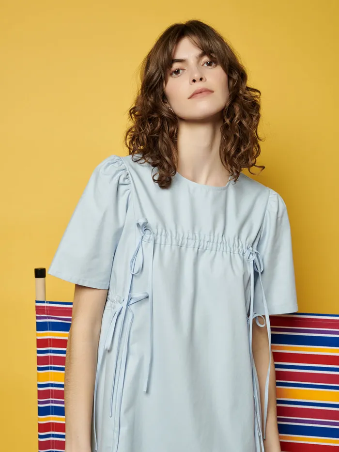 Womenswear Dresses Sister Jane Ghospell Helen Drawstring Mini Dress Bit Of Blue Womenswear Dresses Sister Jane Ghospell Helen Drawstring Mini Dress Bit Of Blue