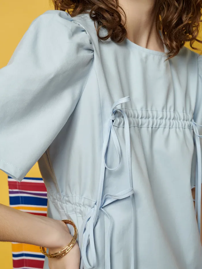 Womenswear Dresses Sister Jane Ghospell Helen Drawstring Mini Dress Bit Of Blue Womenswear Dresses Sister Jane Ghospell Helen Drawstring Mini Dress Bit Of Blue