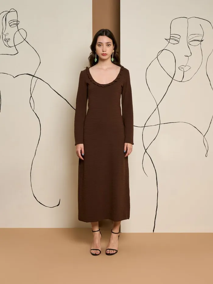 Womenswear Dresses Sister Jane Ghospell Jenna Midi Dress Gingerbread Brown Womenswear Dresses Sister Jane Ghospell Jenna Midi Dress Gingerbread Brown
