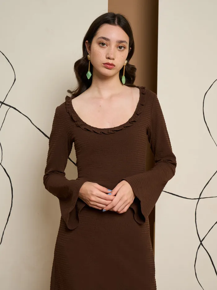 Womenswear Dresses Sister Jane Ghospell Jenna Midi Dress Gingerbread Brown Womenswear Dresses Sister Jane Ghospell Jenna Midi Dress Gingerbread Brown