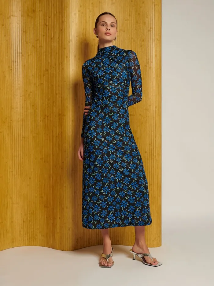 Womenswear Dresses Sister Jane Ghospell Kinsley Floral Midi Dress Spectrum Blue