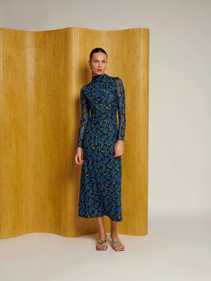 Womenswear Dresses Sister Jane Ghospell Kinsley Floral Midi Dress Spectrum Blue Womenswear Dresses Sister Jane Ghospell Kinsley Floral Midi Dress Spectrum Blue