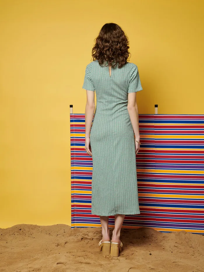 Womenswear Dresses Sister Jane Ghospell Leila Check Midi Dress Envy Green Womenswear Dresses Sister Jane Ghospell Leila Check Midi Dress Envy Green