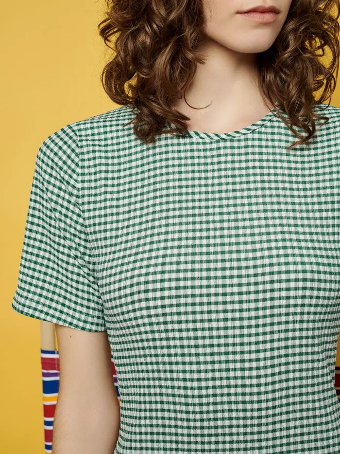 Womenswear Dresses Sister Jane Ghospell Leila Check Midi Dress Envy Green Womenswear Dresses Sister Jane Ghospell Leila Check Midi Dress Envy Green