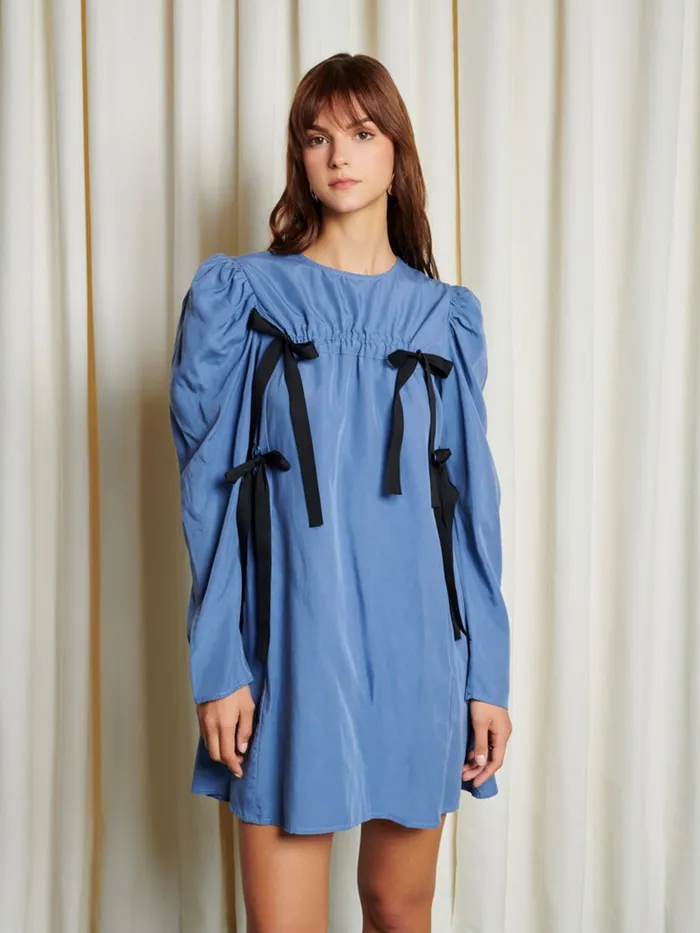 Womenswear Dresses Sister Jane Ghospell Nes Drawstring Mini Dress Prussian Blue