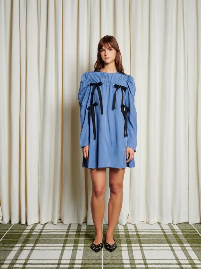 Womenswear Dresses Sister Jane Ghospell Nes Drawstring Mini Dress Prussian Blue Womenswear Dresses Sister Jane Ghospell Nes Drawstring Mini Dress Prussian Blue