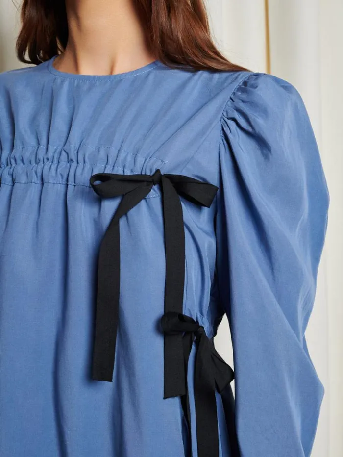 Womenswear Dresses Sister Jane Ghospell Nes Drawstring Mini Dress Prussian Blue Womenswear Dresses Sister Jane Ghospell Nes Drawstring Mini Dress Prussian Blue