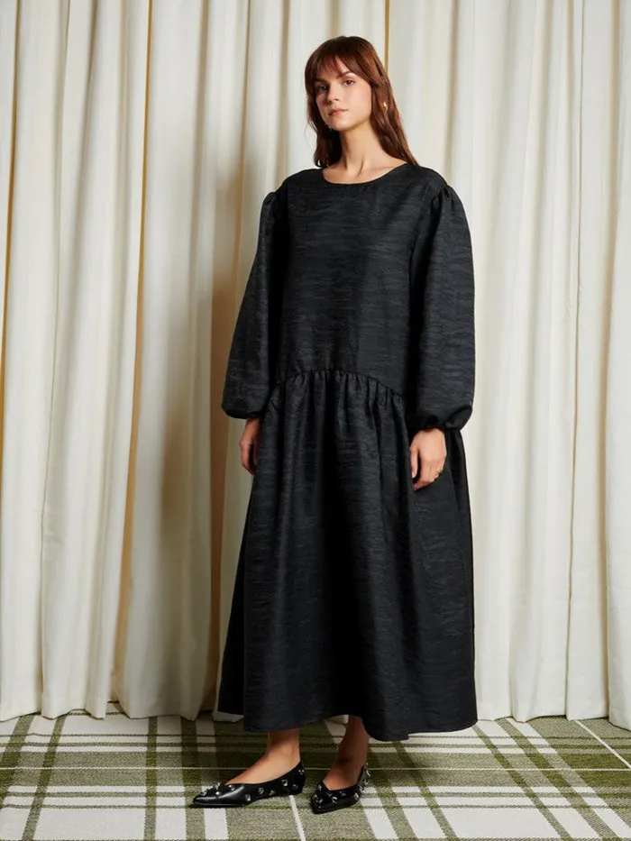 Womenswear Dresses Sister Jane Ghospell Rosslyn Oversized Midi Dress Coal Black