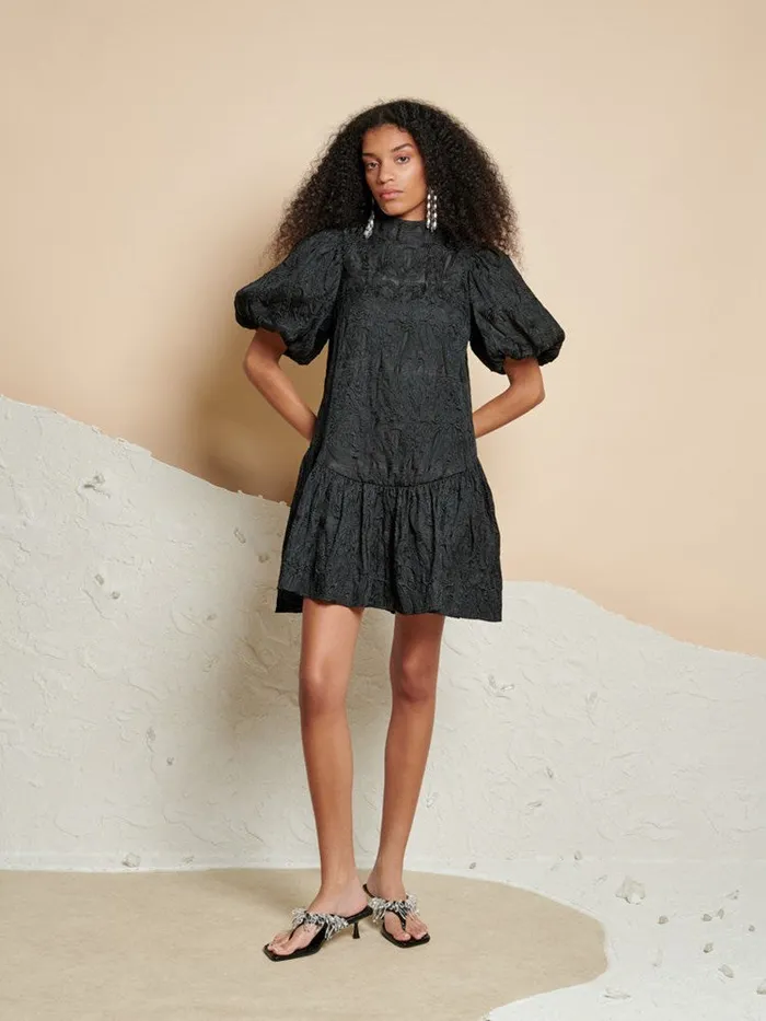 Womenswear Dresses Sister Jane Ghospell Salome Jacquard Mini Dress Coal Black Womenswear Dresses Sister Jane Ghospell Salome Jacquard Mini Dress Coal Black