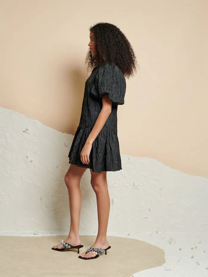 Womenswear Dresses Sister Jane Ghospell Salome Jacquard Mini Dress Coal Black Womenswear Dresses Sister Jane Ghospell Salome Jacquard Mini Dress Coal Black