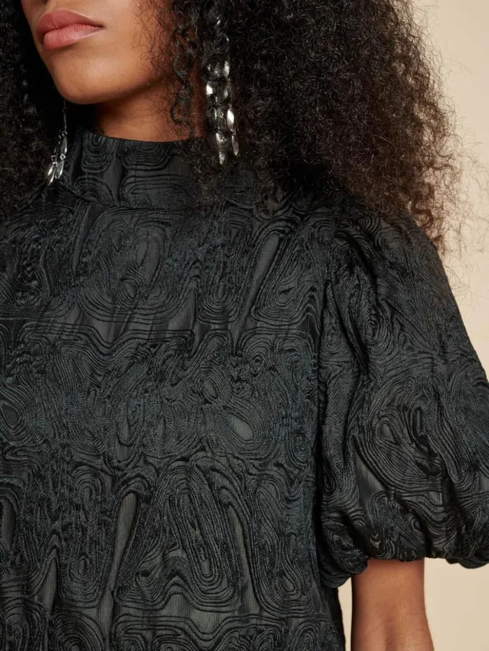 Womenswear Dresses Sister Jane Ghospell Salome Jacquard Mini Dress Coal Black Womenswear Dresses Sister Jane Ghospell Salome Jacquard Mini Dress Coal Black