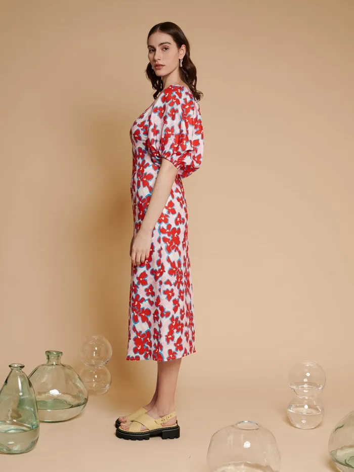 Womenswear Dresses Sister Jane Ghospell Scout Floral Midi Dress Red Pink Indigo Womenswear Dresses Sister Jane Ghospell Scout Floral Midi Dress Red Pink Indigo