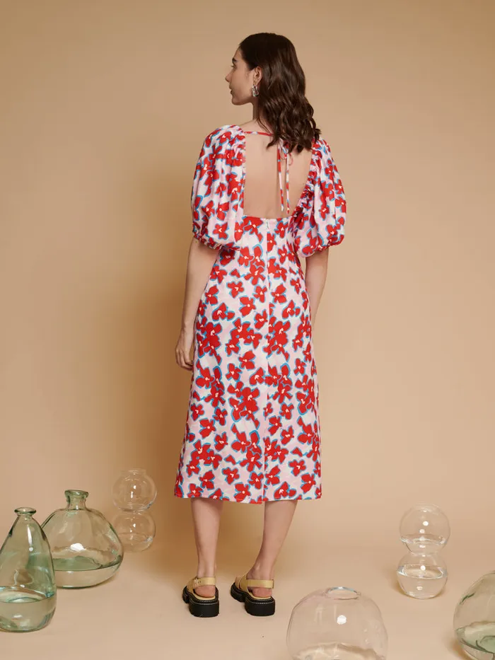 Womenswear Dresses Sister Jane Ghospell Scout Floral Midi Dress Red Pink Indigo Womenswear Dresses Sister Jane Ghospell Scout Floral Midi Dress Red Pink Indigo