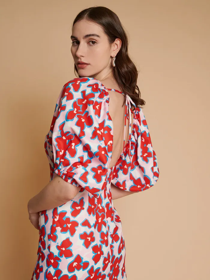 Womenswear Dresses Sister Jane Ghospell Scout Floral Midi Dress Red Pink Indigo Womenswear Dresses Sister Jane Ghospell Scout Floral Midi Dress Red Pink Indigo