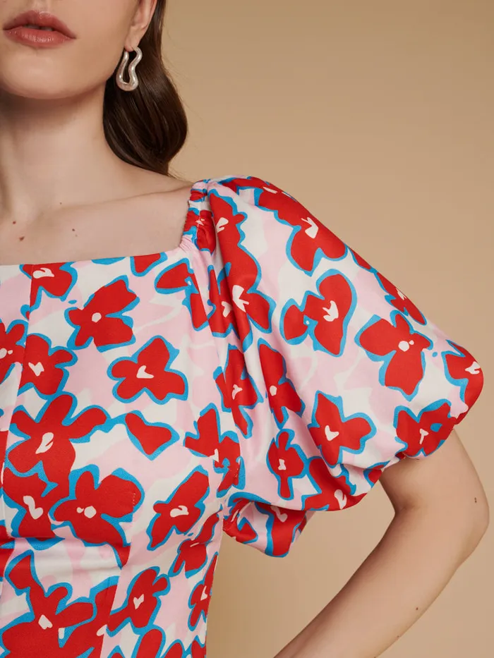 Womenswear Dresses Sister Jane Ghospell Scout Floral Midi Dress Red Pink Indigo Womenswear Dresses Sister Jane Ghospell Scout Floral Midi Dress Red Pink Indigo