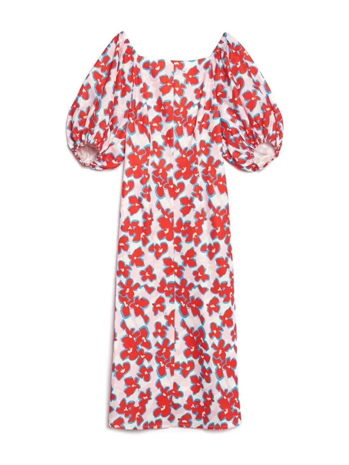 Womenswear Dresses Sister Jane Ghospell Scout Floral Midi Dress Red Pink Indigo Womenswear Dresses Sister Jane Ghospell Scout Floral Midi Dress Red Pink Indigo