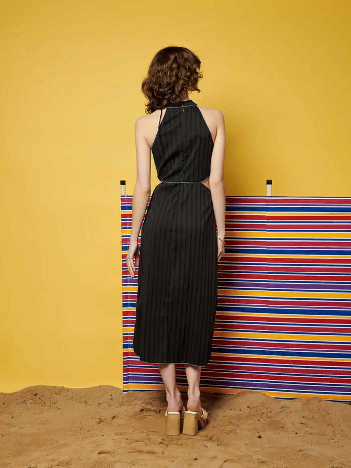 Womenswear Dresses Sister Jane Ghospell Sylvie Stripe Cut Out Midi Dress Ink Black Womenswear Dresses Sister Jane Ghospell Sylvie Stripe Cut Out Midi Dress Ink Black