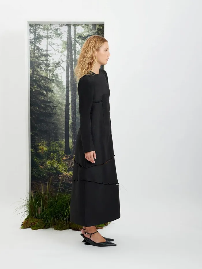 Womenswear Dresses Sister Jane Ghospell Tabitha Button Up Midi Dress Coal Black Womenswear Dresses Sister Jane Ghospell Tabitha Button Up Midi Dress Coal Black