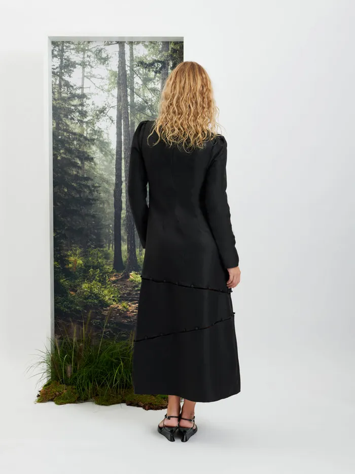 Womenswear Dresses Sister Jane Ghospell Tabitha Button Up Midi Dress Coal Black Womenswear Dresses Sister Jane Ghospell Tabitha Button Up Midi Dress Coal Black