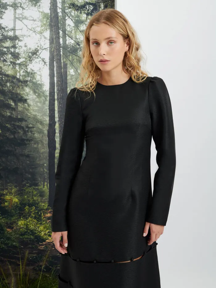 Womenswear Dresses Sister Jane Ghospell Tabitha Button Up Midi Dress Coal Black Womenswear Dresses Sister Jane Ghospell Tabitha Button Up Midi Dress Coal Black