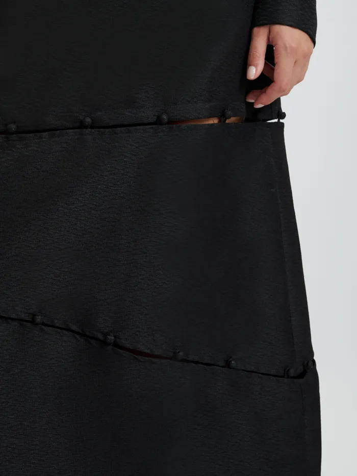 Womenswear Dresses Sister Jane Ghospell Tabitha Button Up Midi Dress Coal Black Womenswear Dresses Sister Jane Ghospell Tabitha Button Up Midi Dress Coal Black