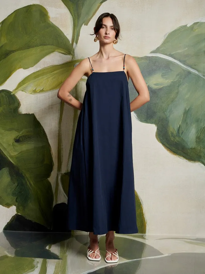 Womenswear Dresses Sister Jane Ghospell Ula Bead Midi Dress Navy Blue