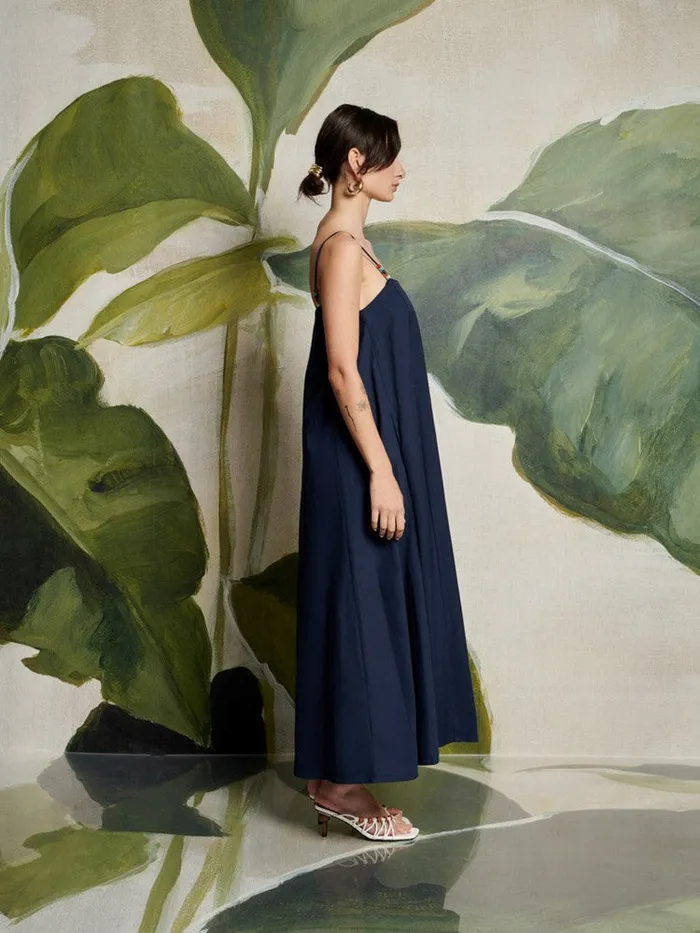 Womenswear Dresses Sister Jane Ghospell Ula Bead Midi Dress Navy Blue Womenswear Dresses Sister Jane Ghospell Ula Bead Midi Dress Navy Blue