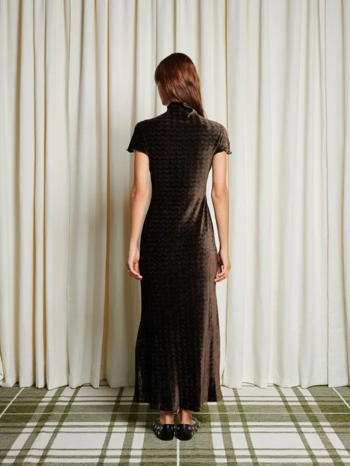 Womenswear Dresses Sister Jane Ghospell Vaila Velvet Maxi Dress Chocolate Brown Womenswear Dresses Sister Jane Ghospell Vaila Velvet Maxi Dress Chocolate Brown