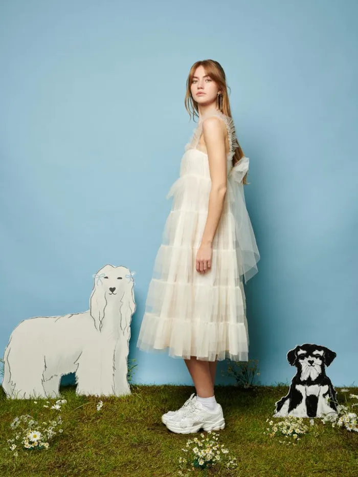 Womenswear Dresses Sister Jane Lexi Tulle Midi Dress Pearled Ivory Womenswear Dresses Sister Jane Lexi Tulle Midi Dress Pearled Ivory