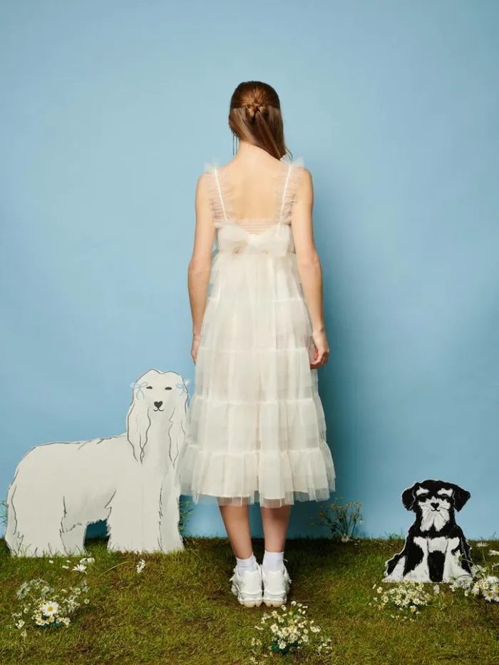 Womenswear Dresses Sister Jane Lexi Tulle Midi Dress Pearled Ivory Womenswear Dresses Sister Jane Lexi Tulle Midi Dress Pearled Ivory
