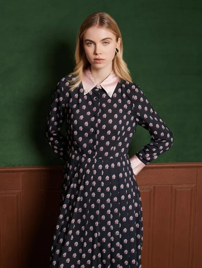 Womenswear Dresses Sister Jane Motion Flower Maxi Dress Sable Black Womenswear Dresses Sister Jane Motion Flower Maxi Dress Sable Black