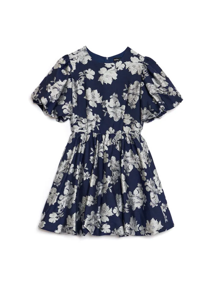 Womenswear Dresses Sister Jane Natalia Floral Jacquard Dress Floral Navy Blue Womenswear Dresses Sister Jane Natalia Floral Jacquard Dress Floral Navy Blue