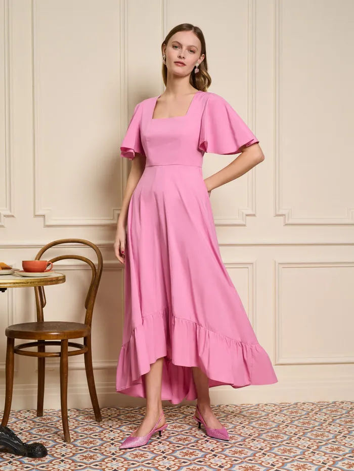 Womenswear Dresses Sister Jane Noisette Flare Midi Dress Geranium Pink