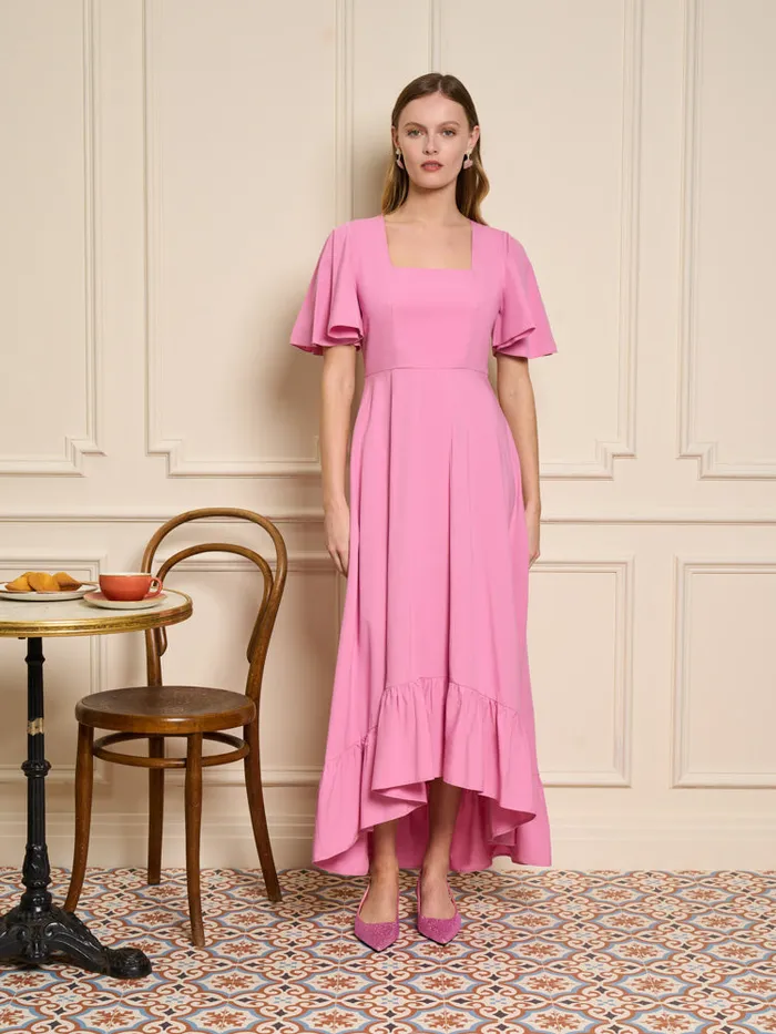 Womenswear Dresses Sister Jane Noisette Flare Midi Dress Geranium Pink Womenswear Dresses Sister Jane Noisette Flare Midi Dress Geranium Pink