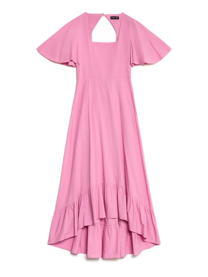 Womenswear Dresses Sister Jane Noisette Flare Midi Dress Geranium Pink Womenswear Dresses Sister Jane Noisette Flare Midi Dress Geranium Pink