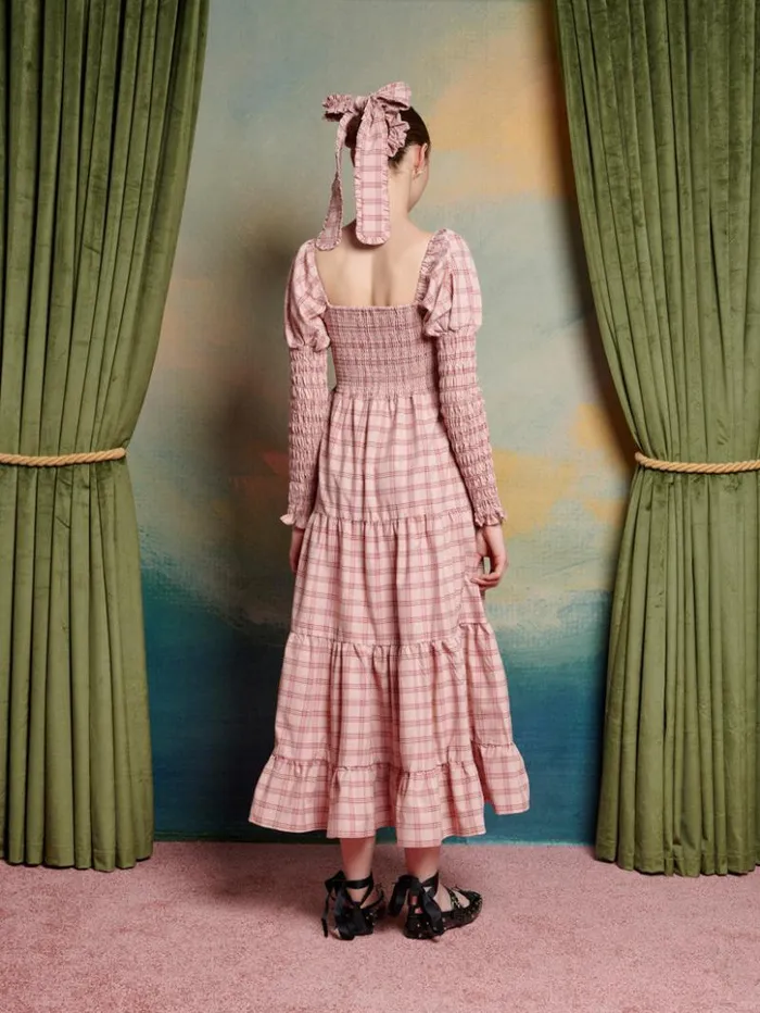 Womenswear Dresses Sister Jane Pointe Check Midi Dress Pink and Red
