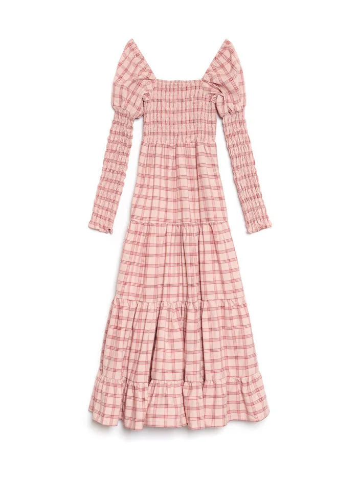 Womenswear Dresses Sister Jane Pointe Check Midi Dress Pink and Red