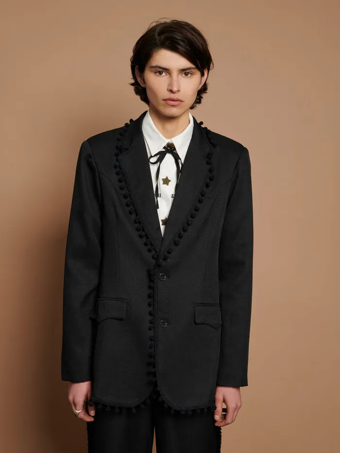 Womenswear Jackets Sister Jane Cory Pom Pom Blazer Black Ink