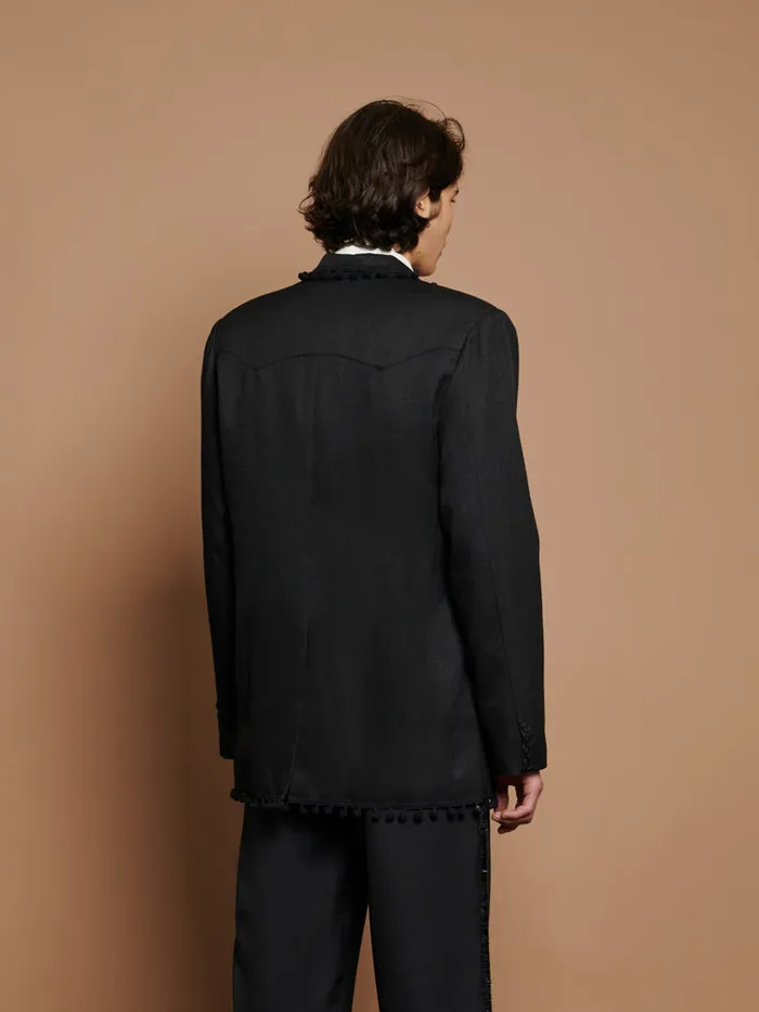 Womenswear Jackets Sister Jane Cory Pom Pom Blazer Black Ink