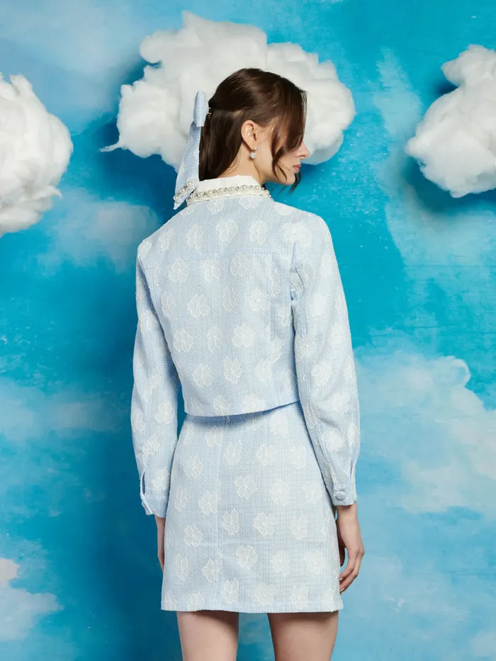Womenswear Jackets Sister Jane Rodeo Tweed Jacket Pastel Blue